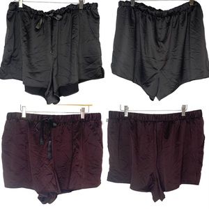 2 pair Sexy Plus Cacique Sleep Shorts Size 18/20 Gray Pair and Chocolate Brown